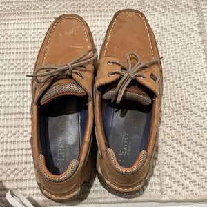 Men's Tan Leather Sperry Boat Shoes